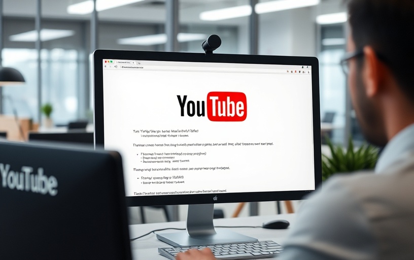 YouTubeのガイドラインを確認している人の画像のサムネイル